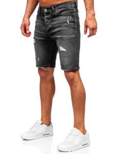 Herr Jeansshorts Svart Bolf 0393