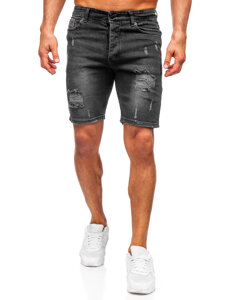 Herr Jeansshorts Svart Bolf 0491