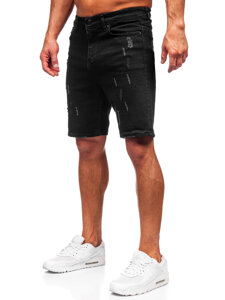 Herr Jeansshorts Svart Bolf 0621