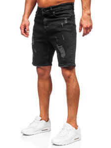 Herr Jeansshorts Svart Bolf 0626