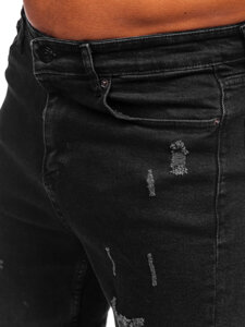 Herr Jeansshorts Svart Bolf 0626