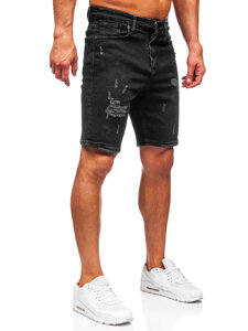 Herr Jeansshorts Svart Bolf 0627