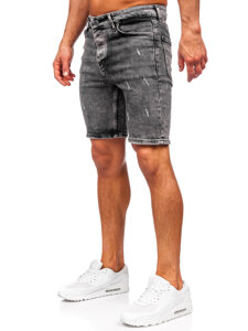 Herr Jeansshorts Svart Bolf 0668