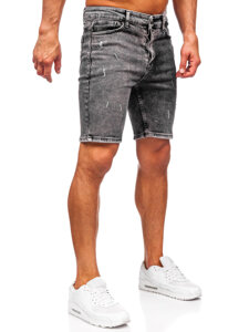 Herr Jeansshorts Svart Bolf 0668