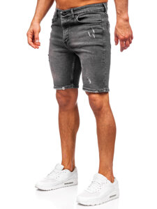 Herr Jeansshorts Svart Bolf 0676