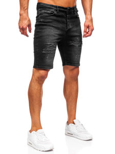 Herr Jeansshorts Svart Bolf 0746