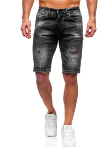 Herr Jeansshorts Svart Bolf 3011