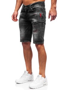 Herr Jeansshorts Svart Bolf 3011