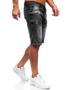 Herr Jeansshorts Svart Bolf 3014