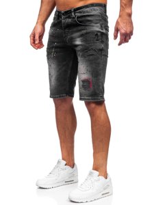 Herr Jeansshorts Svart Bolf 3014