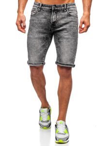 Herr Jeansshorts Svart Bolf KG3753