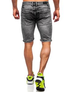 Herr Jeansshorts Svart Bolf KG3753