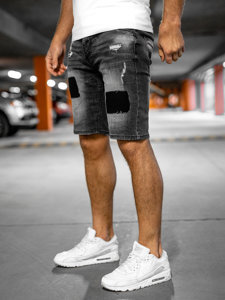 Herr Jeansshorts Svart Bolf MP0037NA