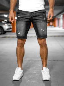 Herr Jeansshorts Svart Bolf MP0042N