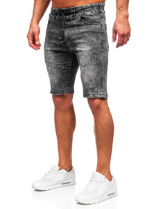 Herr Jeansshorts Svart Bolf TF174