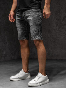 Herr Jeansshorts Svart Bolf TF174A1