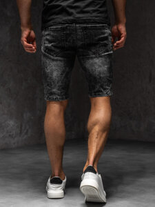 Herr Jeansshorts Svart Bolf TF174A1