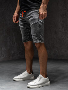 Herr Jeansshorts Svart Bolf TF175A1