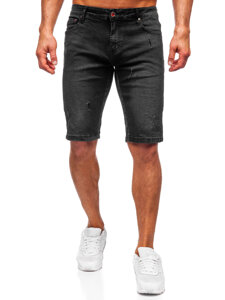 Herr Jeansshorts Svart Bolf TF194