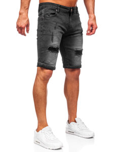 Herr Jeansshorts Svart Bolf TF195