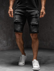 Herr Jeansshorts Svart Bolf TF195A1