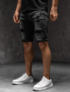 Herr Jeansshorts Svart Bolf TF195A1