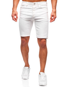 Herr Jeansshorts Vit Bolf 0341