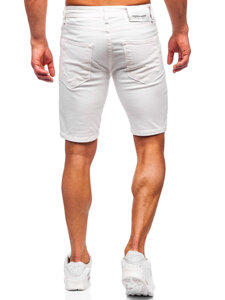 Herr Jeansshorts Vit Bolf 0341