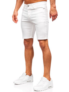 Herr Jeansshorts Vit Bolf 0354