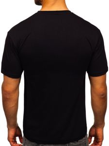 Herr Mönstrad T-shirt Svart Bolf 14333