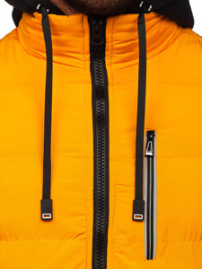 Herr Quiltad Vinterjacka Orange Bolf 27M8112