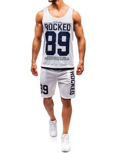 Herr Set T-shirt + Shorts Bolf Vit 100780