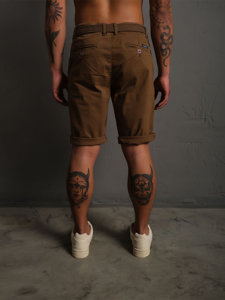 Herr Shorts med bälte Brun Bolf 0010