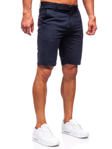 Herr Shorts med bälte Marinblå Bolf XX160085