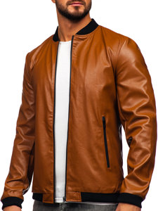 Herr Skinnjacka Bomber Brun Bolf 6803A