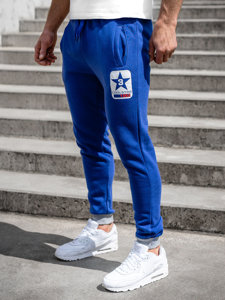 Herr Sweatpants Blå Bolf K10001