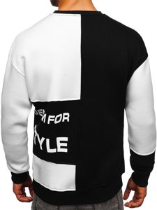 Herr Sweatshirt med tryck Svart-Vit Bolf 0003