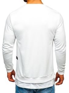 Herr Sweatshirt med tryck Vit Bolf 11114