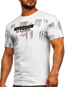 Herr T-shirt Vit Bolf 14703