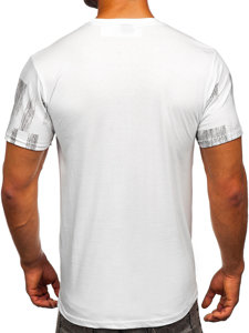 Herr T-shirt Vit Bolf 14703