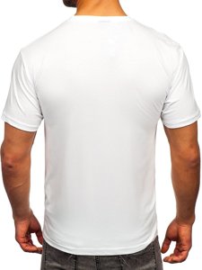 Herr T-shirt med tryck Vit Bolf 2309-1