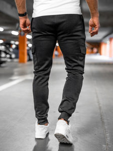 Herr Tjocka Cargo-joggers Svart Bolf JX326A