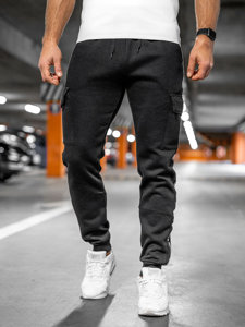 Herr Tjocka Cargo-joggers Svart Bolf JX8715A