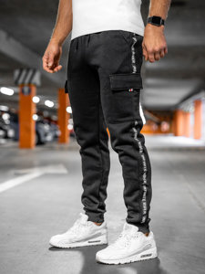 Herr Tjocka Cargo-joggers Svart Bolf JX8715A