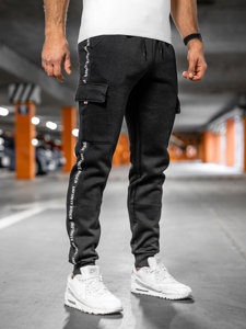 Herr Tjocka Cargo-joggers Svart Bolf JX8715A