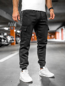 Herr Tjocka Cargo-sweatpants Svart Bolf JX9395A