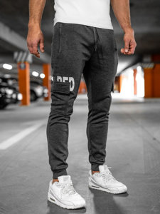 Herr Varma Cargo-sweatpants Grafitgrå Bolf HW2176