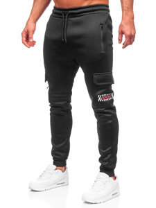 Herr Varma Cargo-sweatpants Svart-Röd Bolf HW2202