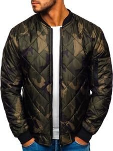 Men's Transitional Bomber Jacket Camo-khaki Bolf MY01