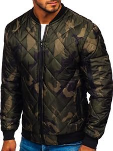 Men's Transitional Bomber Jacket Camo-khaki Bolf MY01